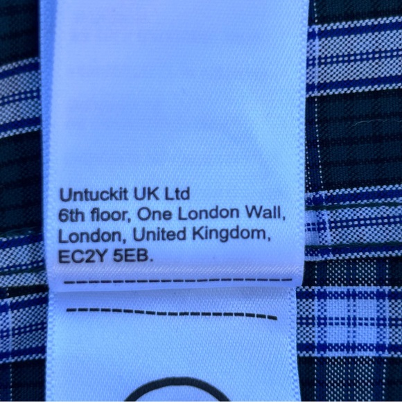 Untuckit Plaid Slim Fit Cotton Wrinkle Free Buttondown Shirt | Men’s Size Medium - Picture 12 of 12